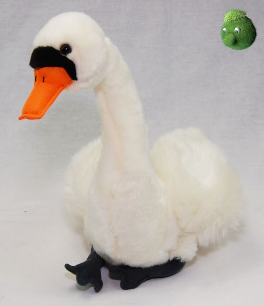 Schwan aus Plüsch, weiss ★ Plüsch Schwan, 24 cm