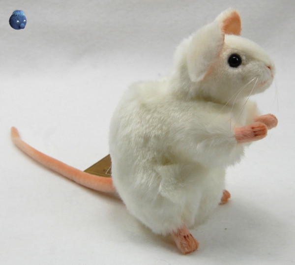 Hansa Toys ★ Plüschtier weiße Maus ★ Plüsch Maus ★ Plüschmaus 16 cm