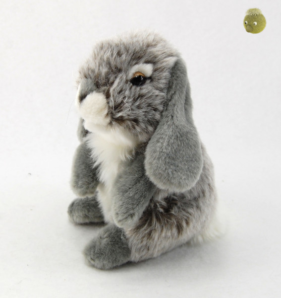 Plüschtier ★ grauer Hase stehend ★ Plüsch Hase stehend grau 18 cm