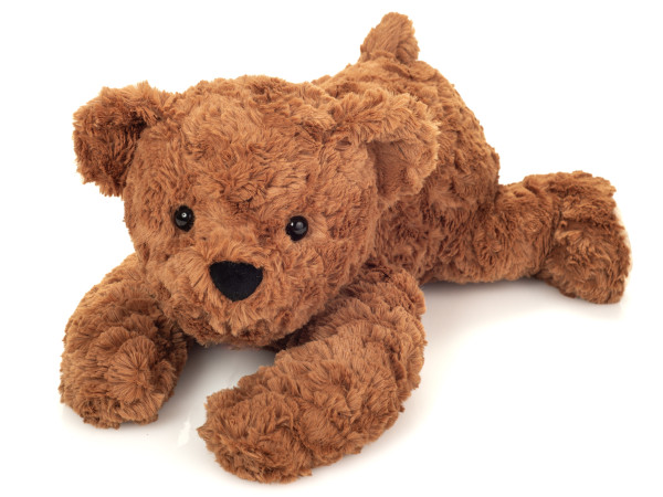 Brauner Teddy liegend aus Plüsch ★★★ Teddy Plüsch Bär 40cm