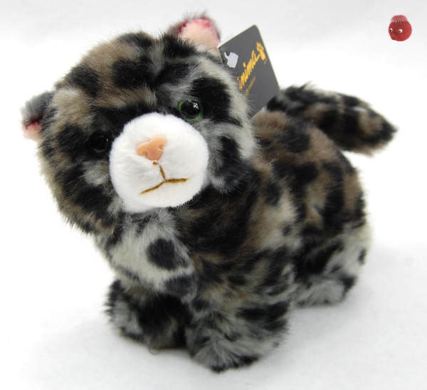 Hansa Toys ★ Plüschtier Katze stehend grau/schwarz ★ Plüsch Katze 16 cm