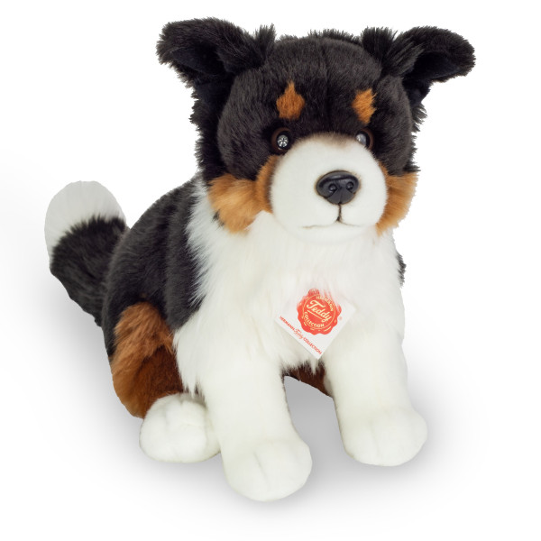 Plüsch Tri-Color Border Collie ★ Plüschhund Hund sitzend mehrfarbig ★ Plüsch Hund sitzend 30 cm