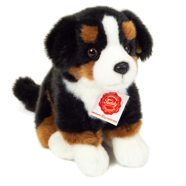 Plüsch Berner Sennenhund ★ Plüschhund Hund sitzend mehrfarbig ★ Plüsch Hund sitzend 21 cm