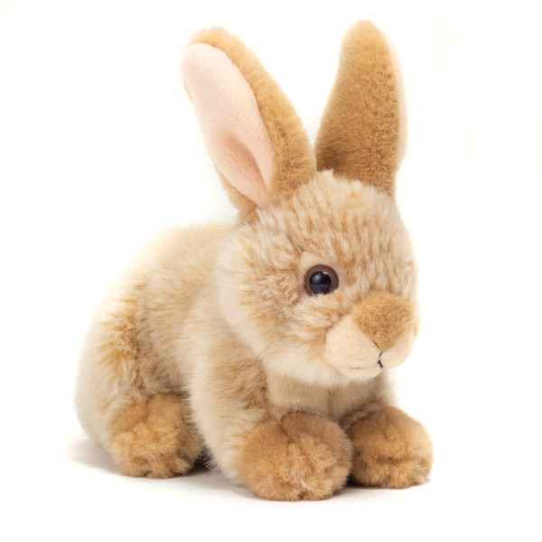 Plüschtier ★ beiger Hase sitzend ★ Plüsch Hase sitzend beige 18 cm