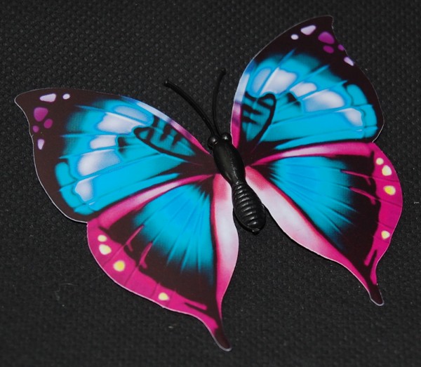 Magnet Schmetterling blau 70x65 mm