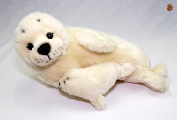Plüschtier Seehund mit Baby ★ Spitzenqualität ★ Plüsch Seehund 43 cm