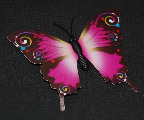 Magnet Schmetterling pink/rosa 70x60 mm - BFRO0014